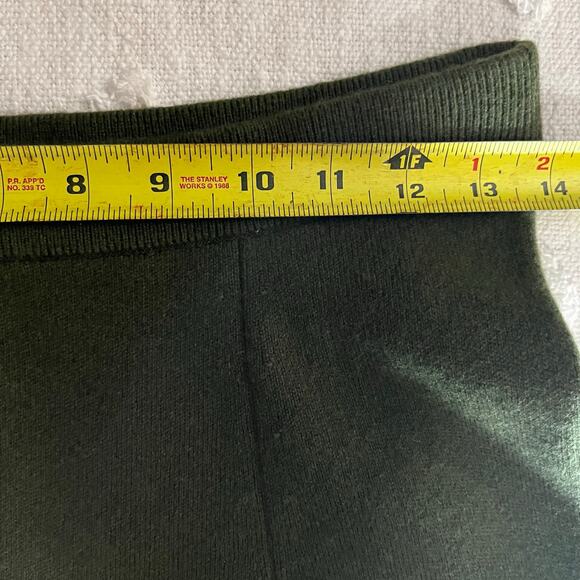 Joseph 100% Soft Wool Skirt Midi Fit N Flare Green Dark Minimal Designer Size M - Picture 6 of 7